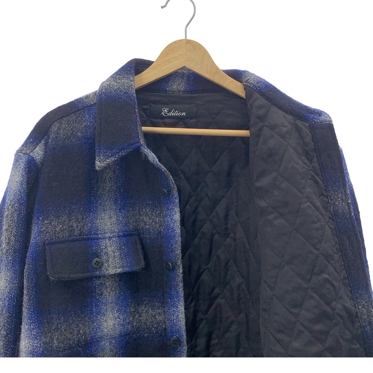 Edition / Edition Tomorrowland | 2023 秋冬 | 漸層格紋羊毛夾棉襯衫外套 | M 碼 | 多色 | 男款