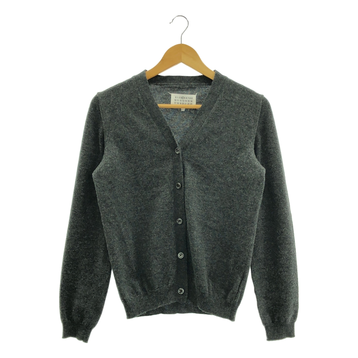 Maison Margiela / メゾンマルジェラ | ウール エルボーパッチ カーディガン | S | グレー | レディース