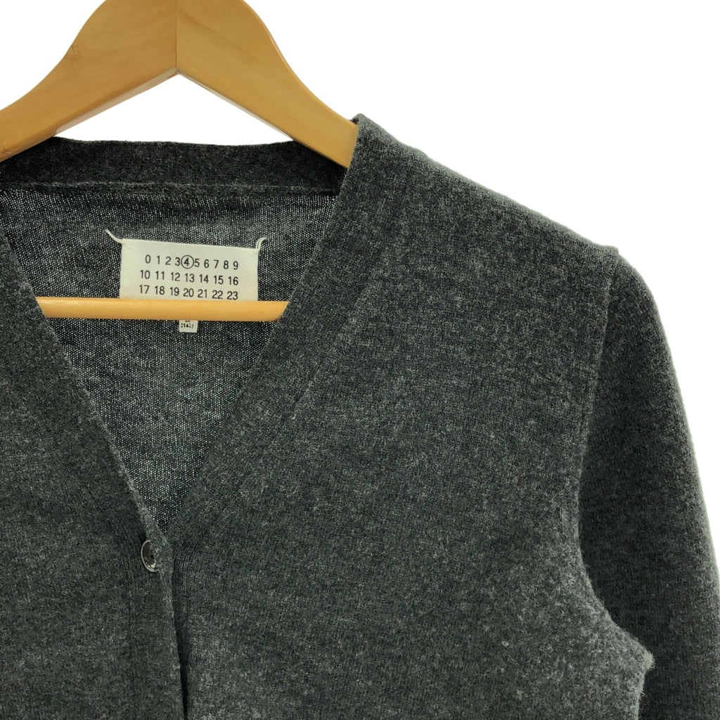 Maison Margiela / メゾンマルジェラ | ウール エルボーパッチ カーディガン | S | グレー | レディース