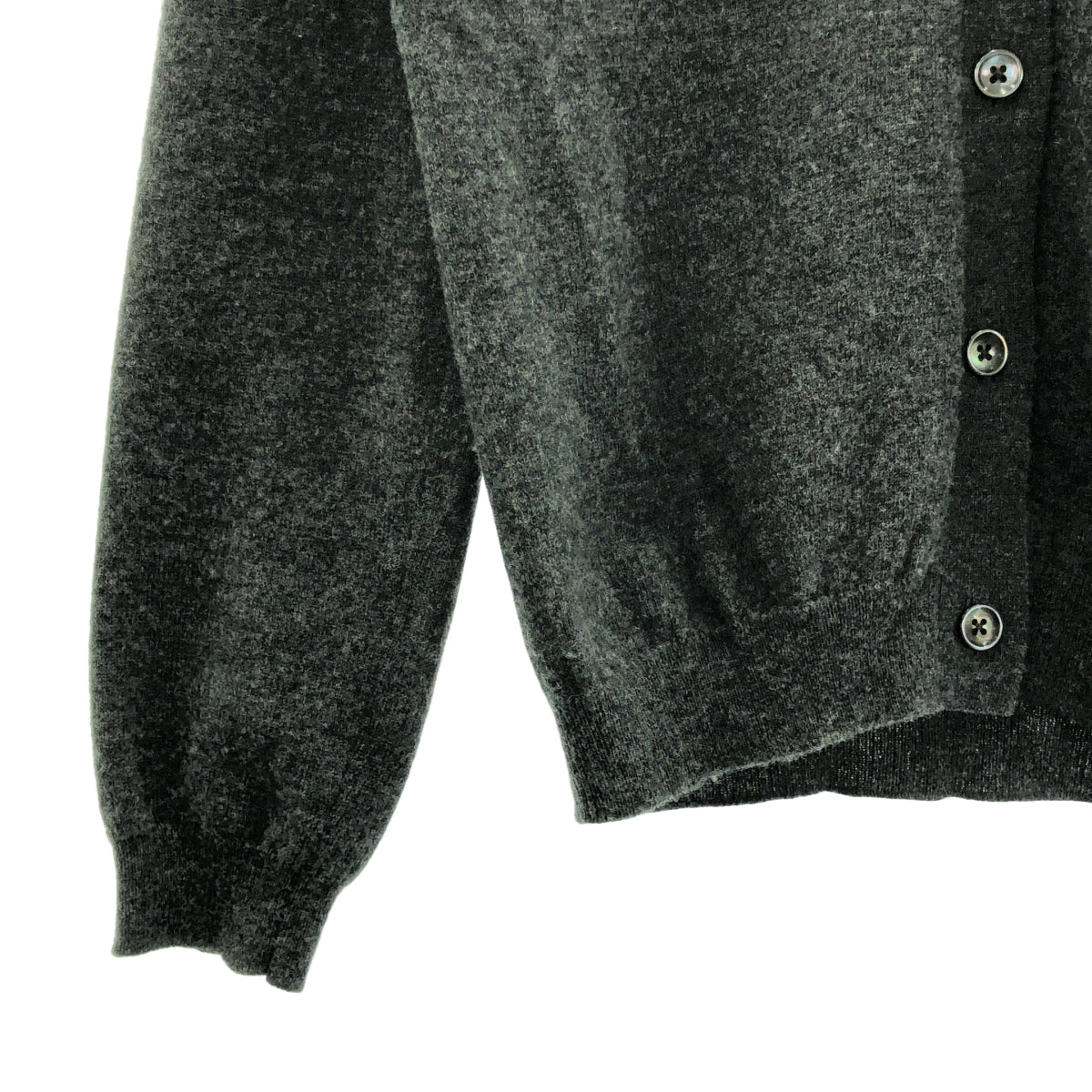 Maison Margiela / メゾンマルジェラ | ウール エルボーパッチ カーディガン | S | グレー | レディース