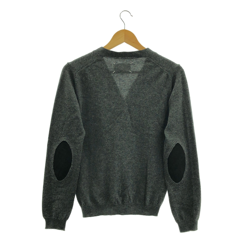 Maison Margiela / メゾンマルジェラ | ウール エルボーパッチ カーディガン | S | グレー | レディース
