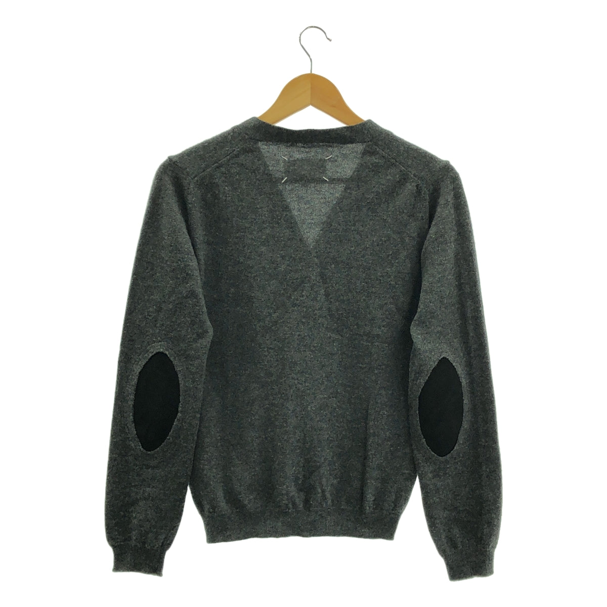 Maison Margiela / メゾンマルジェラ | ウール エルボーパッチ カーディガン | S | グレー | レディース