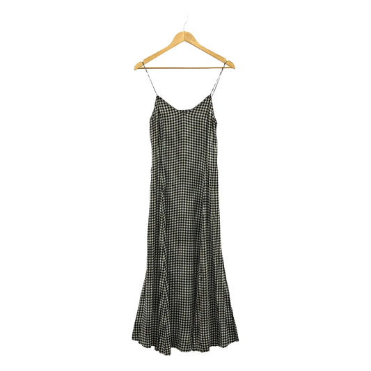 Ganni | Viscose check dress | Size 36 | White/Grey/Black | Women's