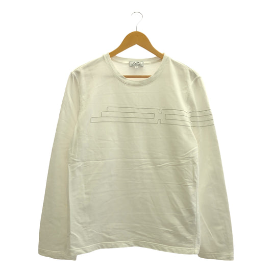 HERMES | Cotton H logo crew neck long sleeve top | M | Men's