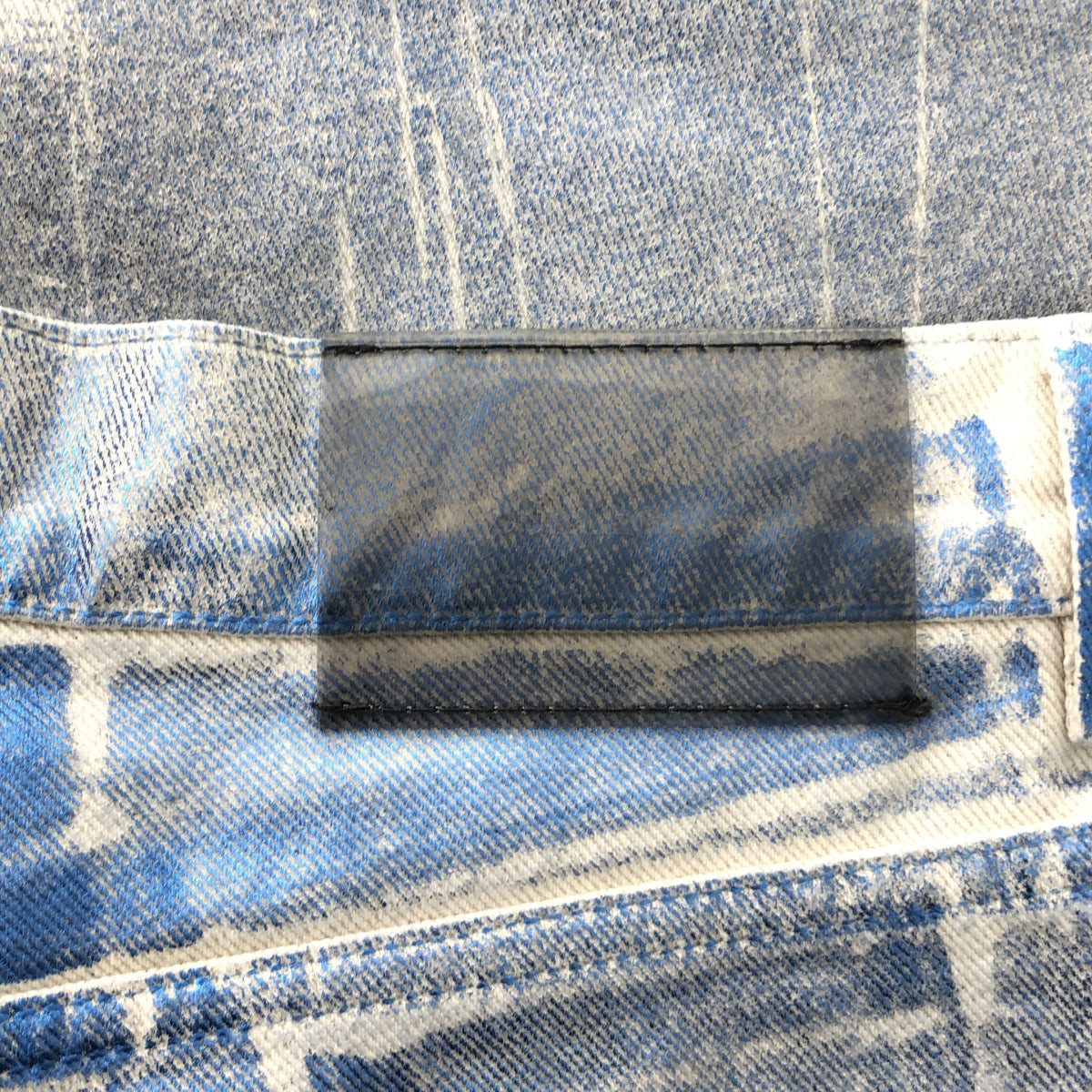 OUR LEGACY / 아워 레거시 | 2023AW | THIRD CUT BLUE FOIL DENIM 포일 프린트 써드 컷 데님 팬츠 | 30 | 맨즈