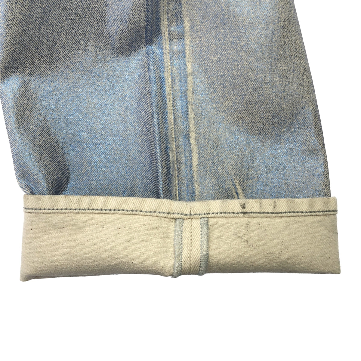 【美品】  OUR LEGACY / アワーレガシー | 2023AW | THIRD CUT BLUE FOIL DENIM フォイルプリント サードカット デニムパンツ | 30 | ブルー | メンズ