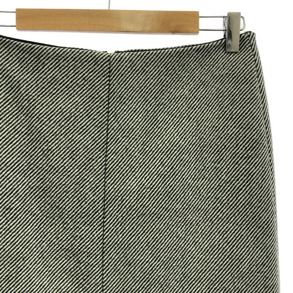 [New] PATOU | Wool Textured Zip-Back Midi Pencil Skirt | Size 38 | Grey | Women's