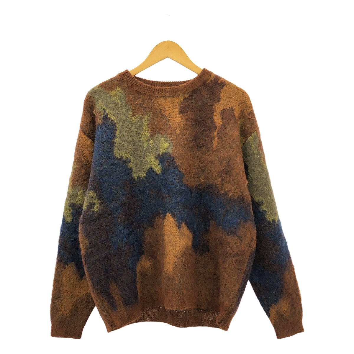 YOKE / ヨーク | 2022AW | knit sweater / モヘヤ クルーネック ニット セーター / ユニセックス | 1 | ブラウン | メンズ