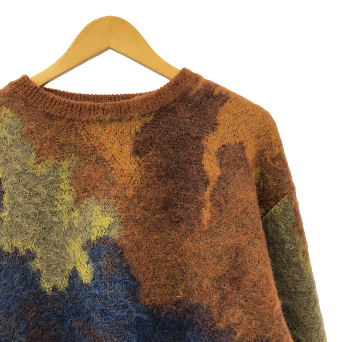 YOKE / ヨーク | 2022AW | knit sweater / モヘヤ クルーネック ニット セーター / ユニセックス | 1 | ブラウン | メンズ