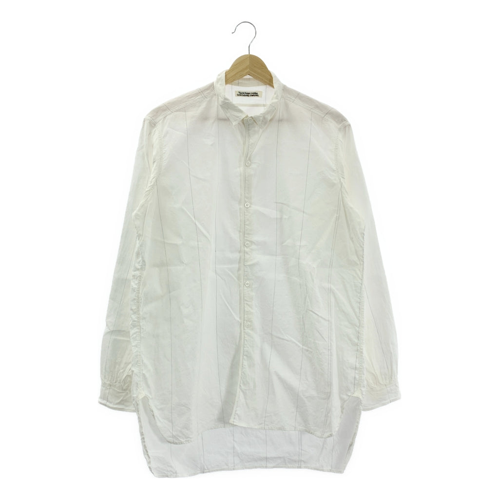 kaval / カヴァル | コットン リネン ギャザースリーブ シャツ ブラウス | M | ホワイト | レディース