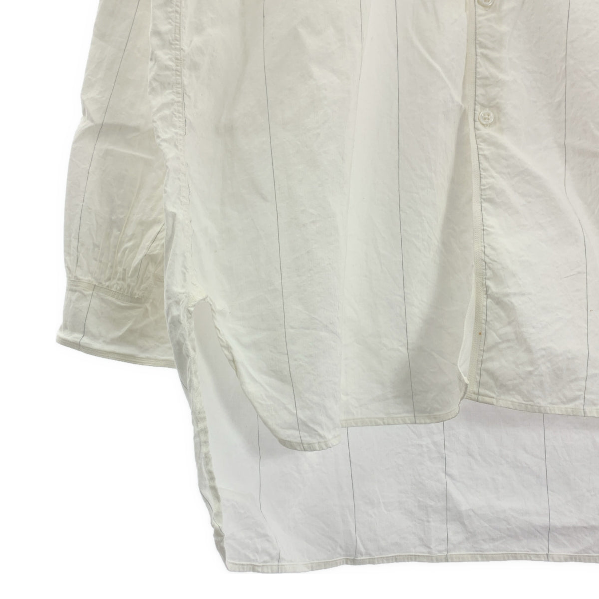 kaval / 카발 | 코튼 린넨 개더 슬리브 셔츠 블라우스 | M | 화이트 | 여성