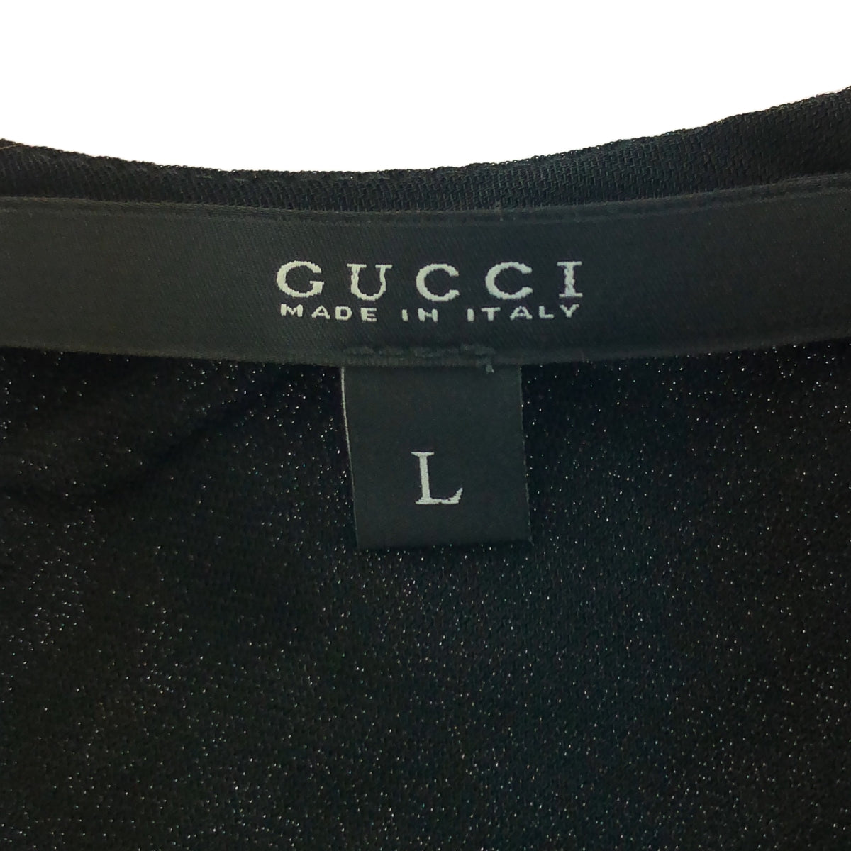 GUCCI / 구찌 | 민소매 허리 개더 원피스 | 40 | 블랙 | 여성