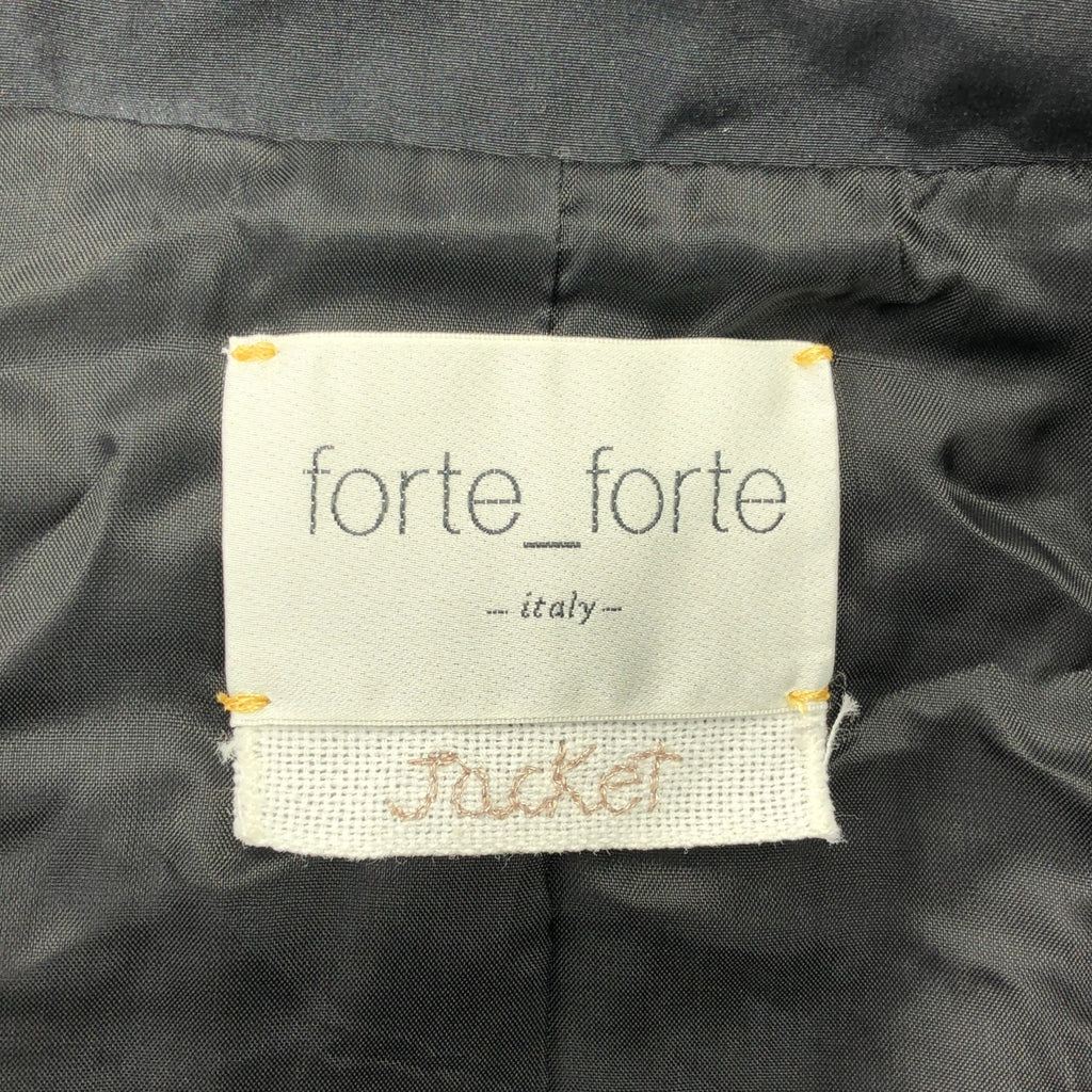 forte_forte / フォルテフォルテ | コットン混 テーラードジャケット | 1 | ブラック | レディース