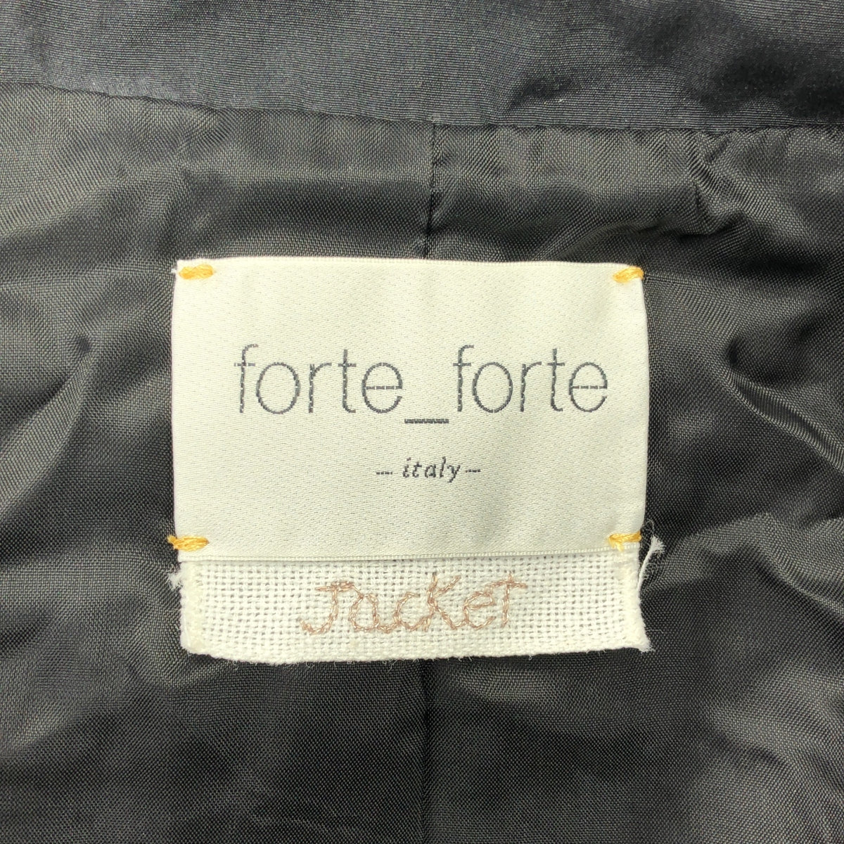 forte_forte / フォルテフォルテ | コットン混 テーラードジャケット | 1 | ブラック | レディース