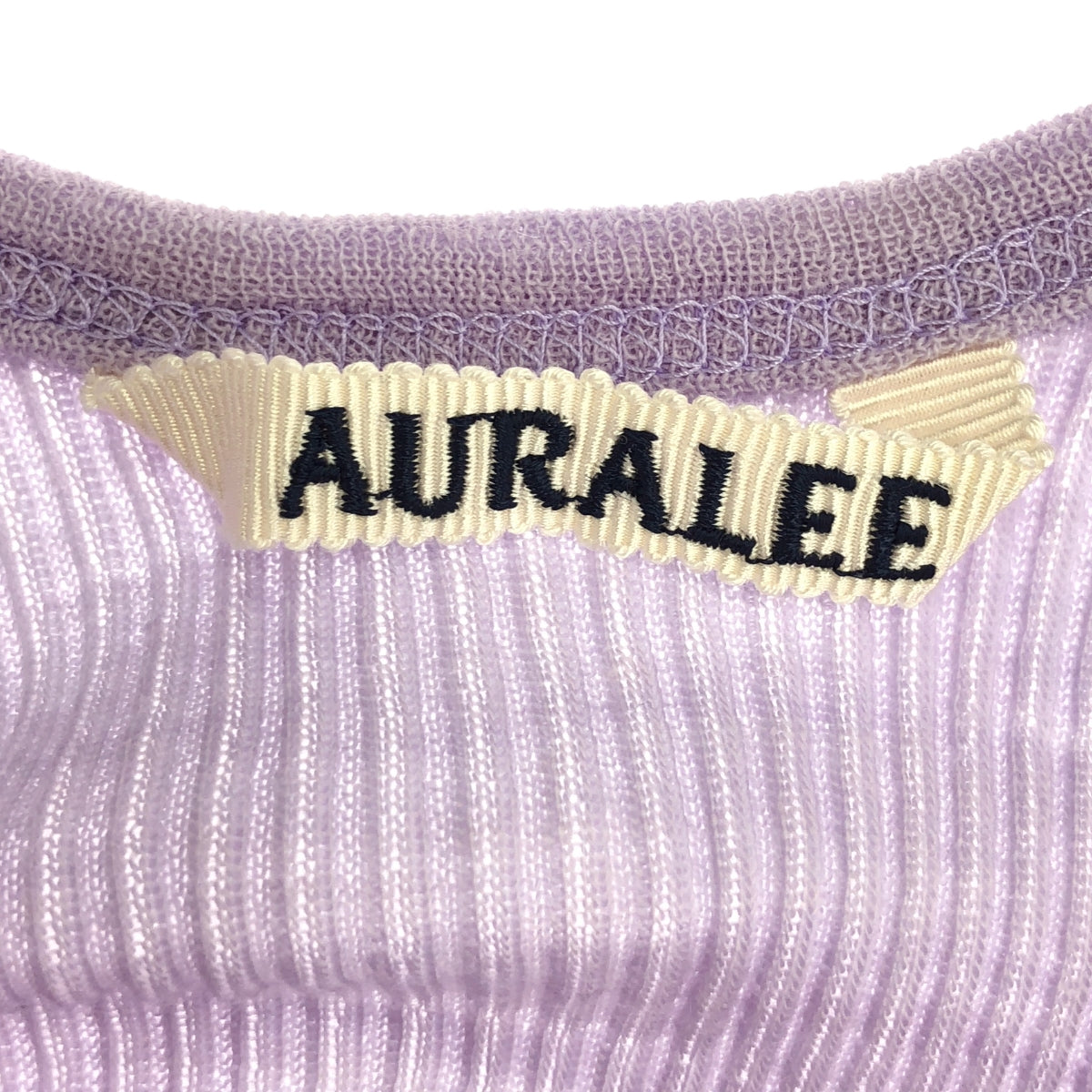 【美品】  AURALEE / オーラリー | 2024AW | WOOL SOFT RIB CARDIGAN ウール ソフト リブ カーディガン | 1 | ライトパープル | レディース