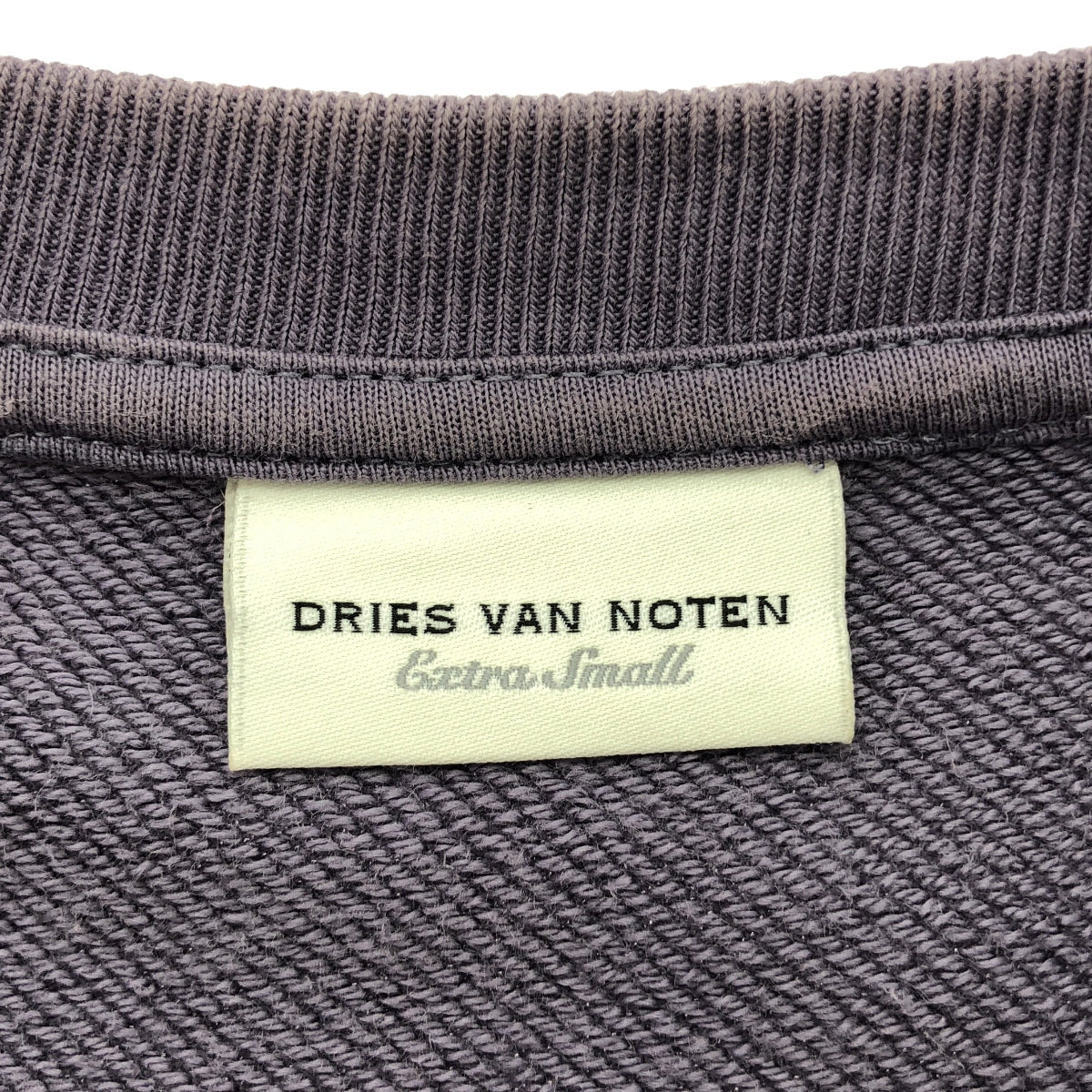 DRIES VAN NOTEN | Cotton crew neck sweatshirt pullover | XS | Purple | Women's