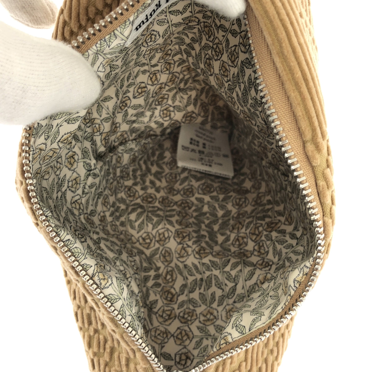 mina perhonen / ミナペルホネン | 2023AW | crystal pouch / land puzzle / クリスタル ポーチ / 裏地総柄 |