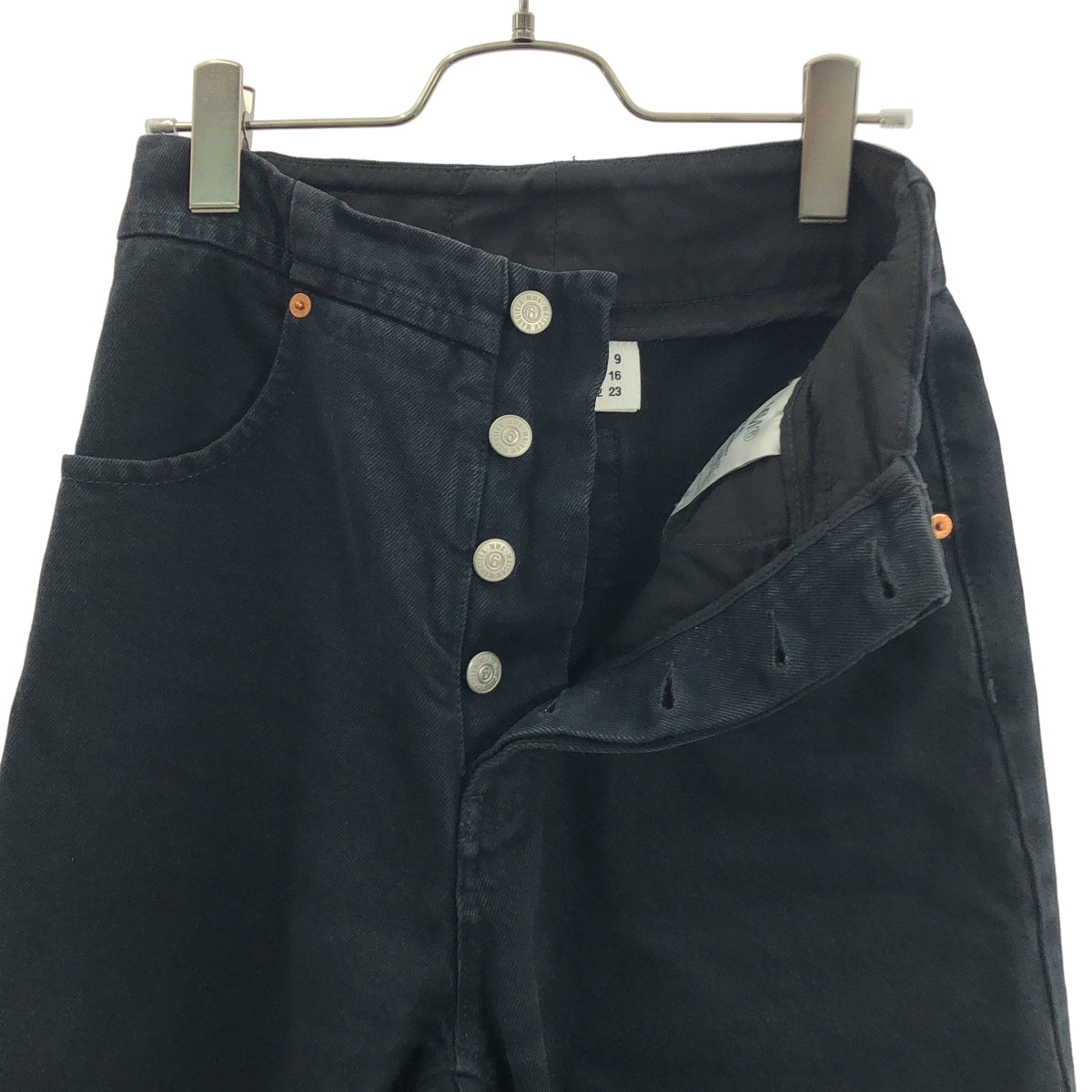 MM6 Maison Margiela / エムエムシックスメゾンマルジェラ | 2023AW | ロゴパッチ ワイド デニムパンツ | 26 | レディース