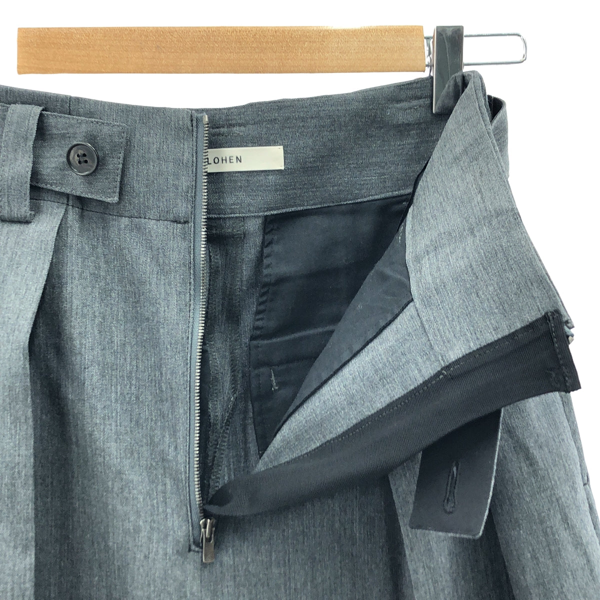 [品相良好] LOHEN / 羅亨 | 高支羊毛雙層麥金褲 | 36 | 灰色 | 女款