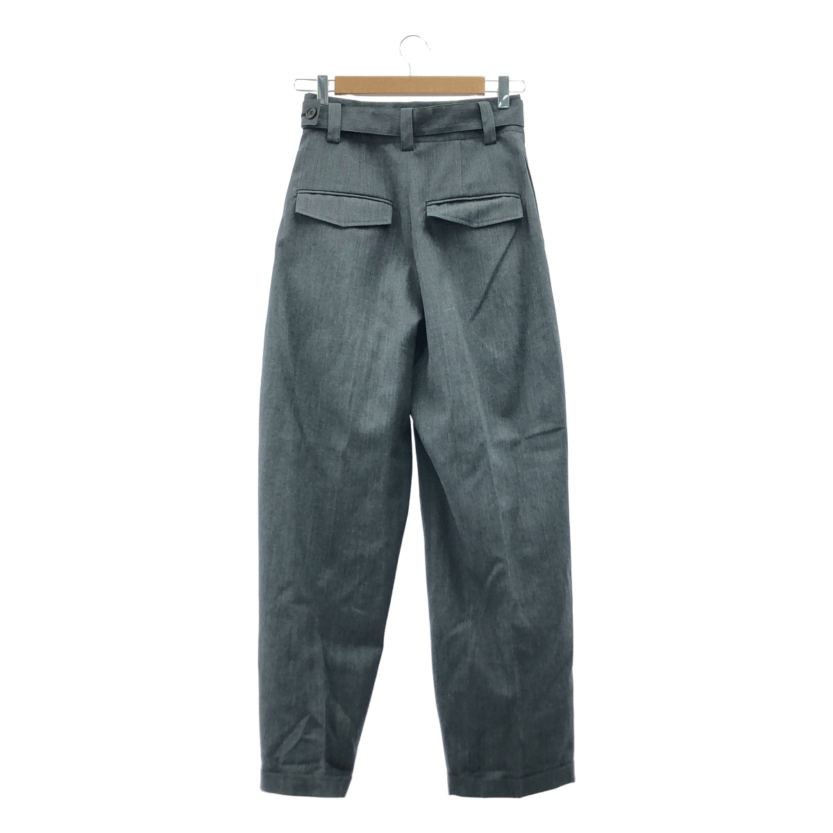 [品相良好] LOHEN / 羅亨 | 高支羊毛雙層麥金褲 | 36 | 灰色 | 女款