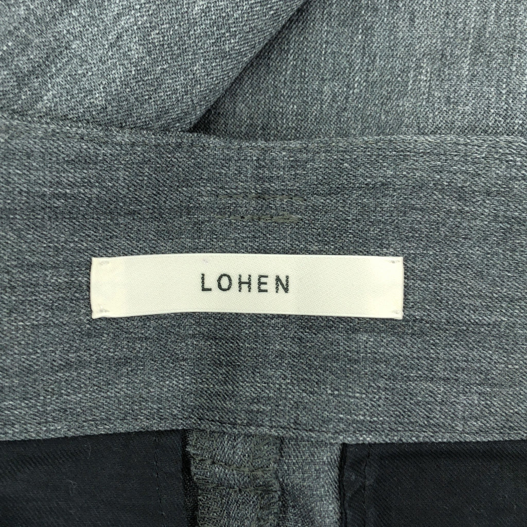 【미품】 LOHEN / 로헨 | 하이 카운트 울 더블 매킨 팬츠 | 36 | 그레이 | 여성