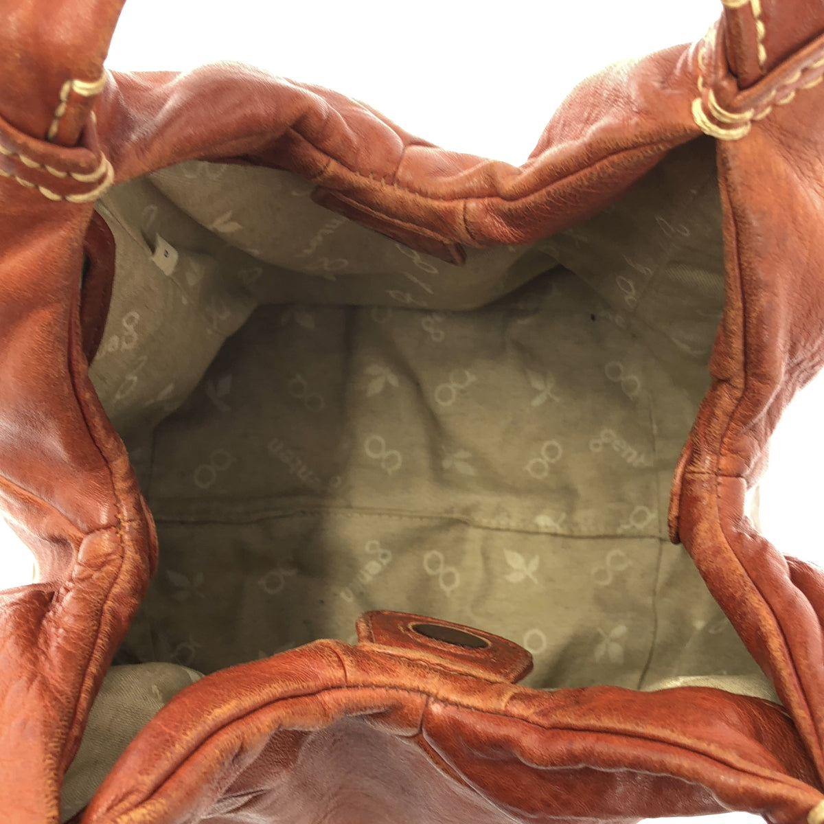 genten / ゲンテン | レザー ロゴ ハンド トートバッグ / ロゴ総裏地 |