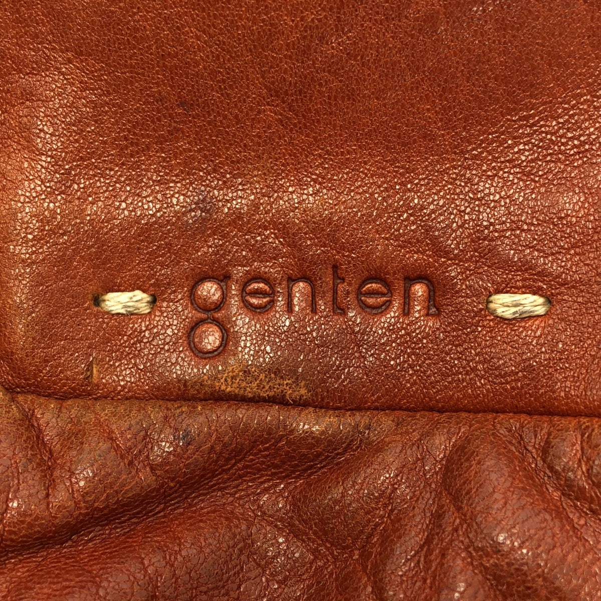 genten / ゲンテン | レザー ロゴ ハンド トートバッグ / ロゴ総裏地 |