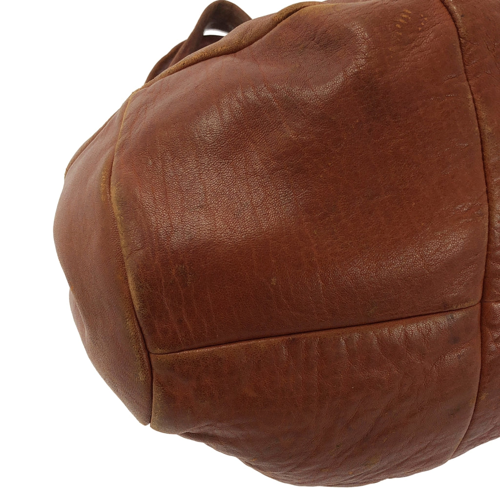 genten / ゲンテン | レザー ロゴ ハンド トートバッグ / ロゴ総裏地 |