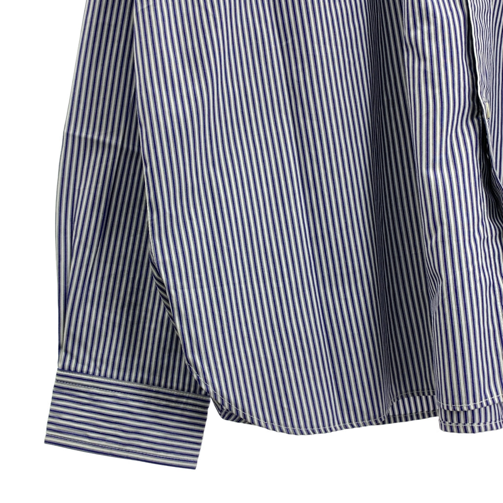 【미품】 Sillage / 시어지 | 코튼 스트라이프 오버 사이즈 셔츠 | F | 블루 | 남성