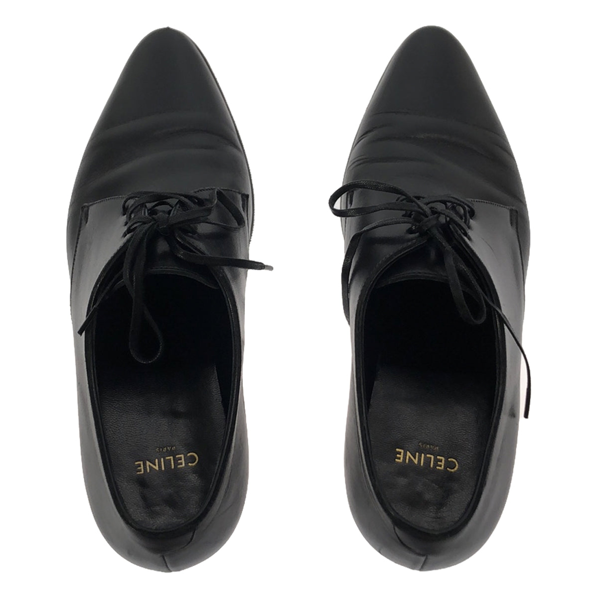 【미품】 CELINE / 셀린느 | Jacno Lace Up Derby Shoes 레이스 업 드레스 신발 | 34 | 블랙 | 여성