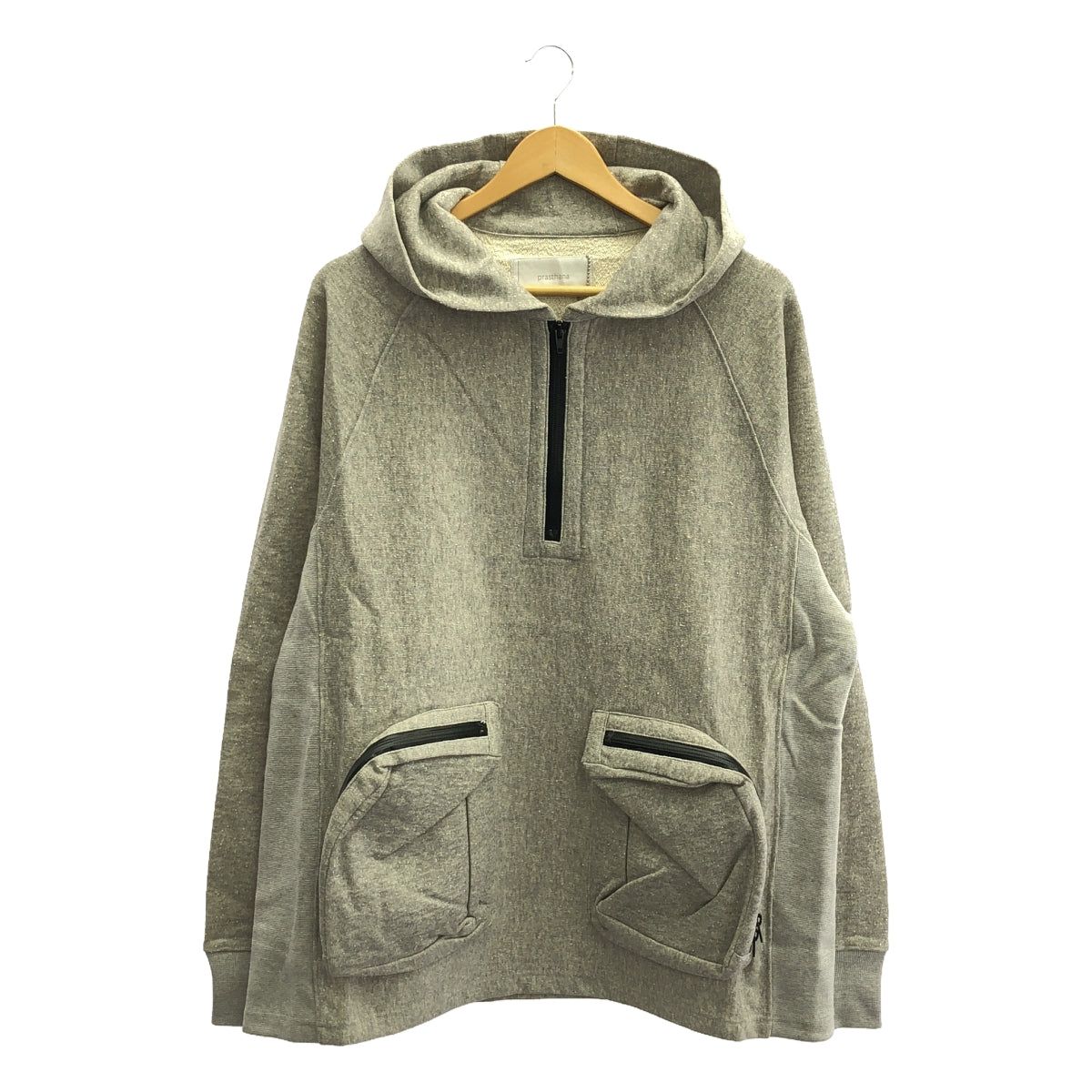 [New] prasthana / Prasthana | Allweather Sweat Half Zip Hoodie | M | Gray | Men's