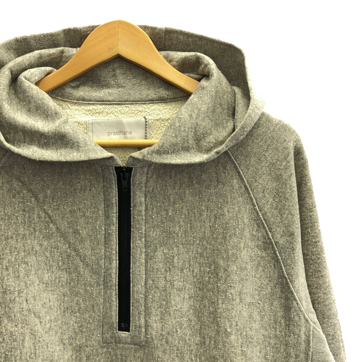 【신품】 prasthana / 프라스타나 | allweather sweat half zip hoodie | M | 회색 | 남성