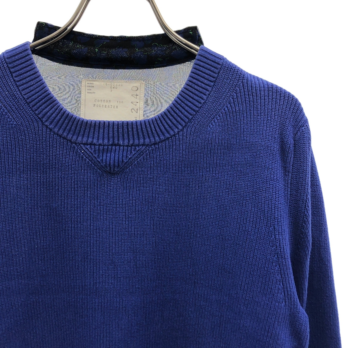 sacai / サカイ | ニット切替 シフォン プリント プルオーバー | 3 | レディース