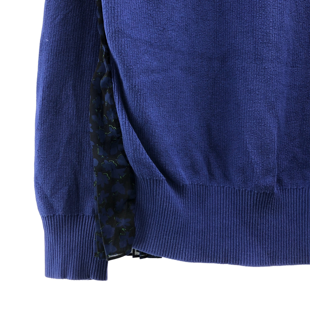 sacai / サカイ | ニット切替 シフォン プリント プルオーバー | 3 | レディース