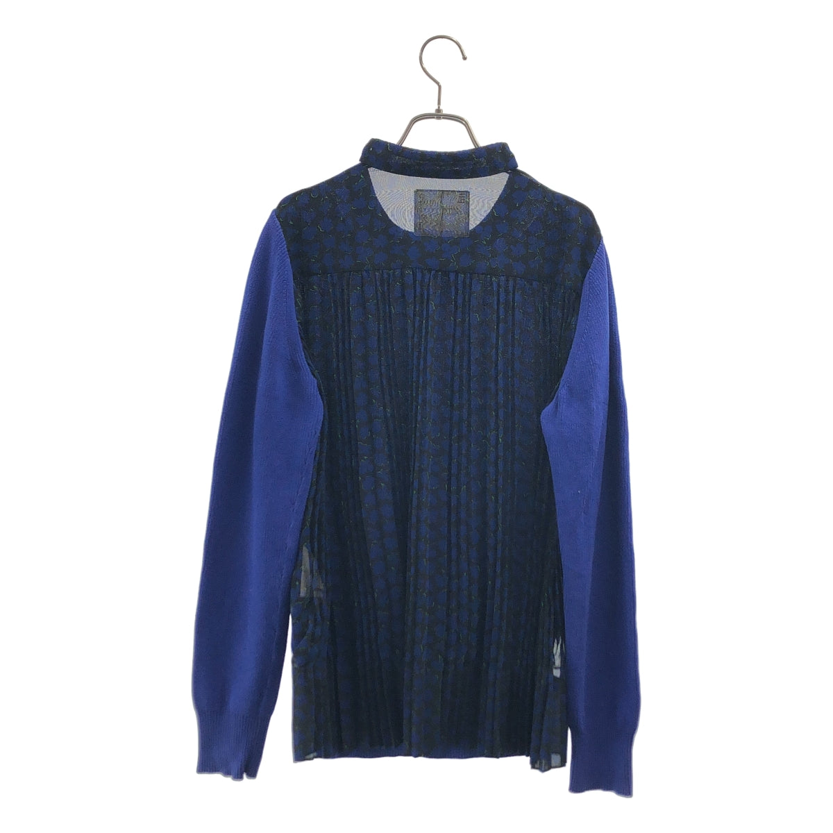 sacai / サカイ | ニット切替 シフォン プリント プルオーバー | 3 | レディース