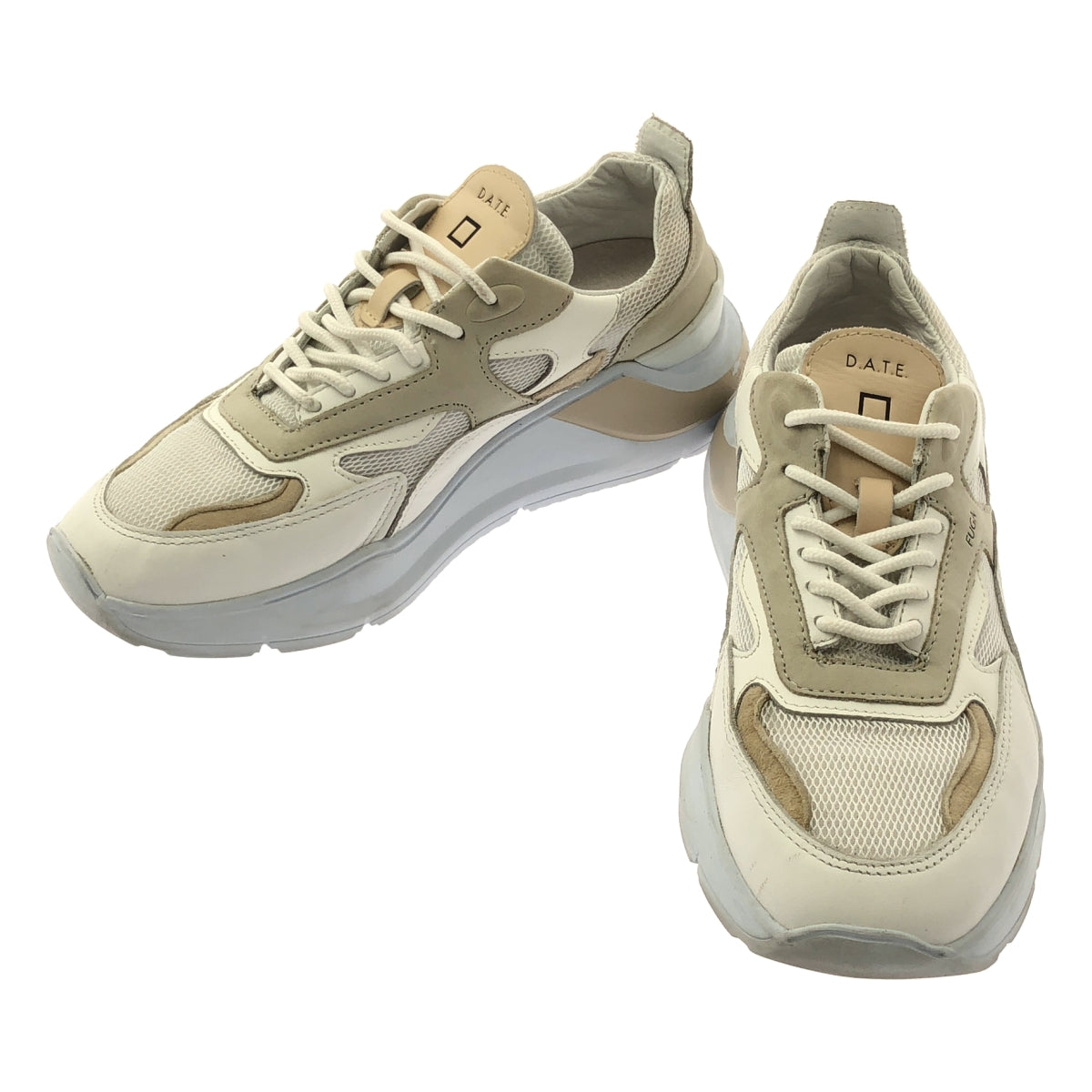 日期 | FUGA 網眼白-CUOIO 皮革運動鞋 | 尺寸 24.5 | 女款