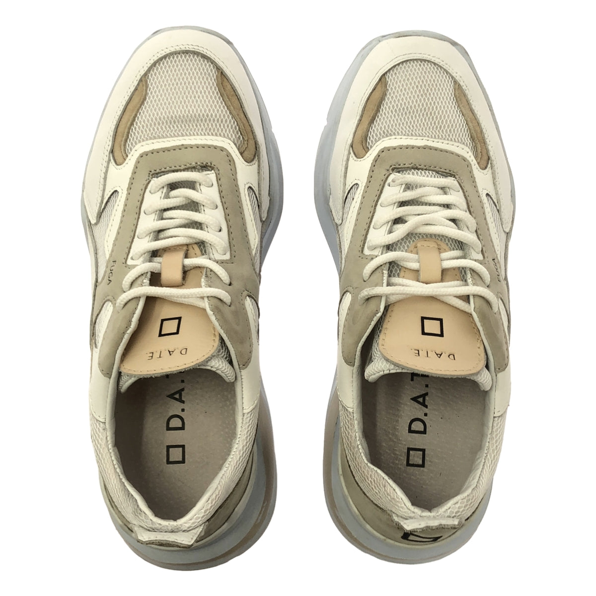 日期 | FUGA 網眼白-CUOIO 皮革運動鞋 | 尺寸 24.5 | 女款