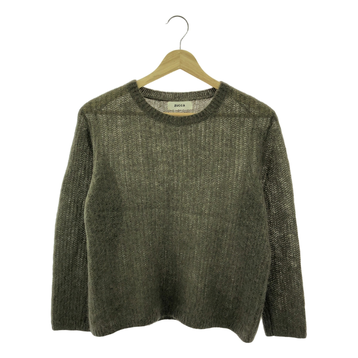 ZUCCa / ズッカ | アルパカ混 クルーネックニット | M | カーキ | レディース