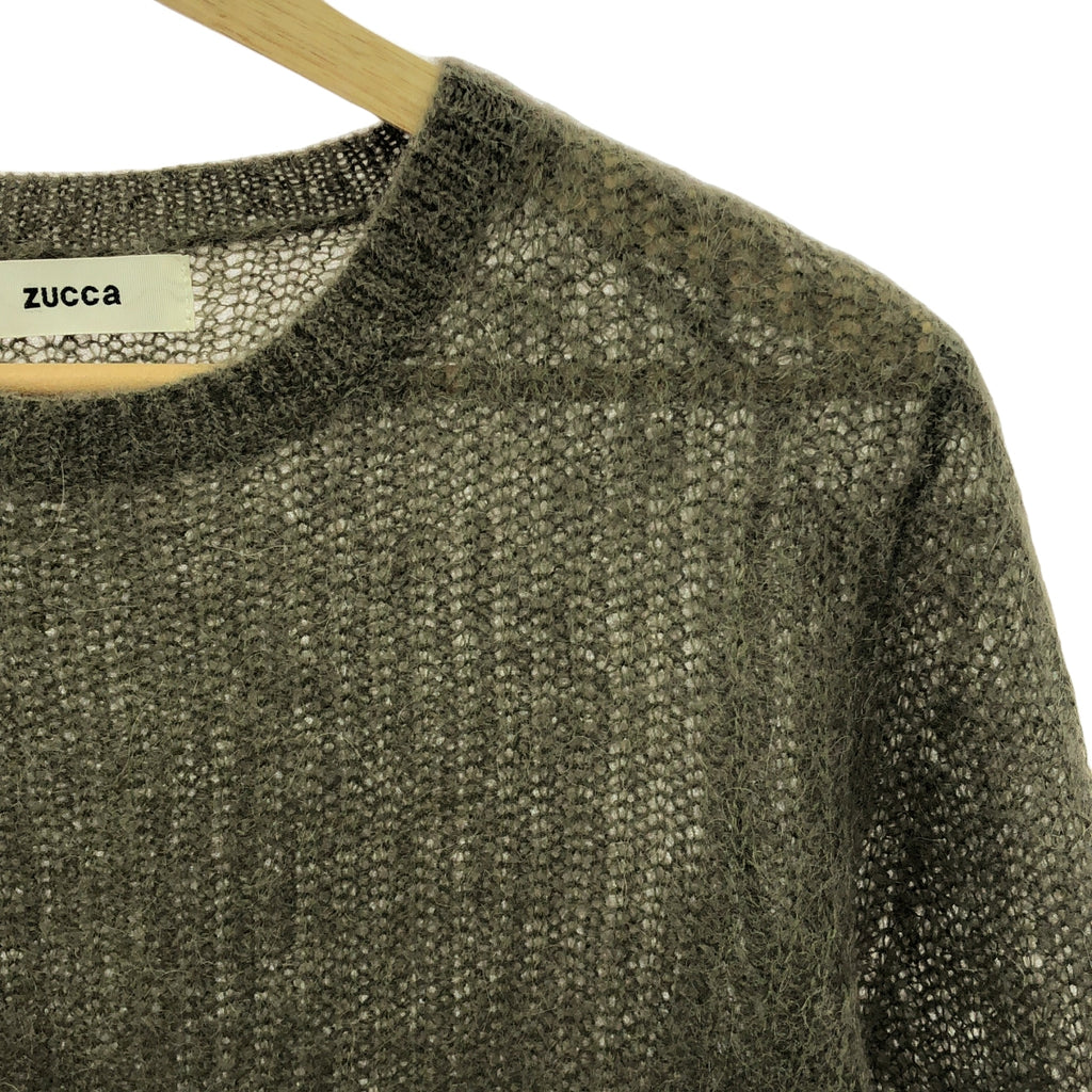 ZUCCa / ズッカ | アルパカ混 クルーネックニット | M | カーキ | レディース