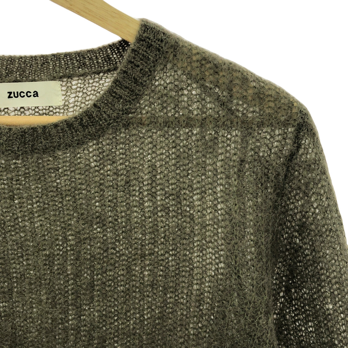 ZUCCa / ズッカ | アルパカ混 クルーネックニット | M | カーキ | レディース