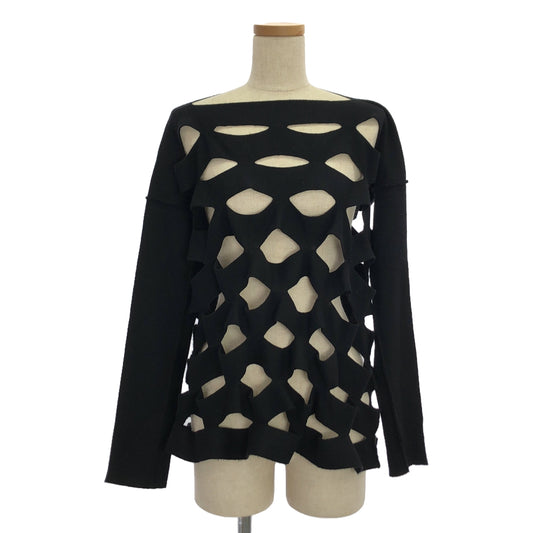 JUNYA WATANABE COMME des GARCONS / Junya Watanabe | Cutwork long sleeve knit | S | Black | Women's