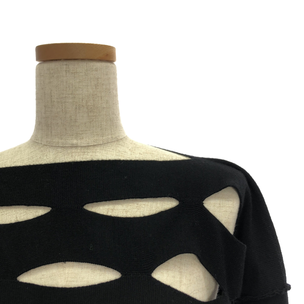 JUNYA WATANABE COMME des GARCONS / 준야와타나베 | 컷 워크 롱 슬리브 니트 | S | 블랙 | 여성