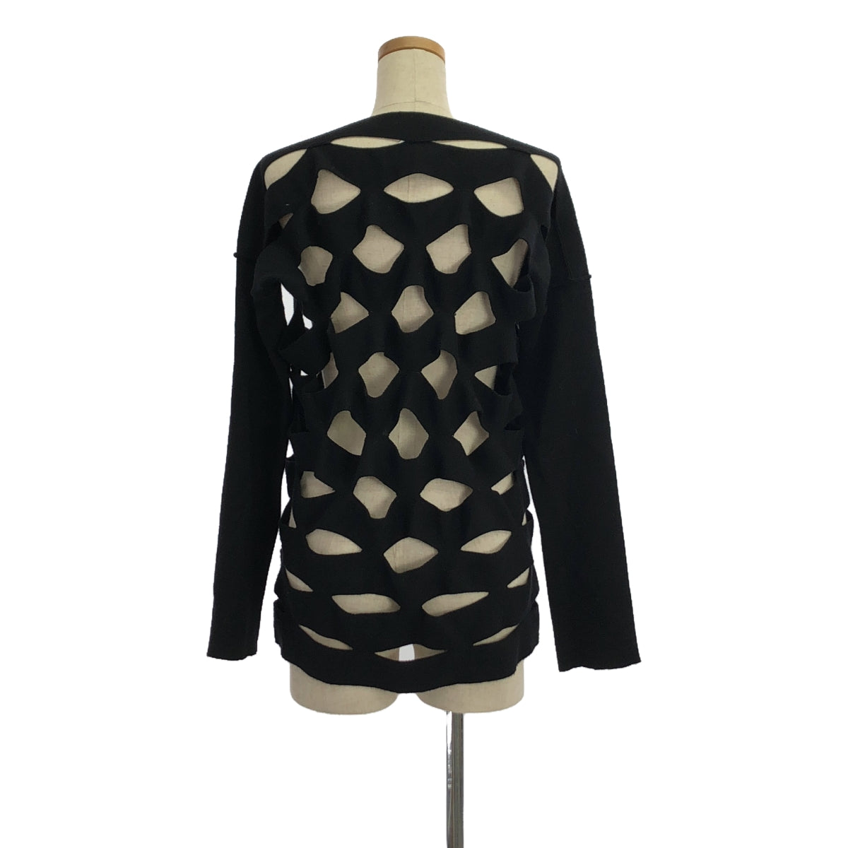JUNYA WATANABE COMME des GARCONS / 준야와타나베 | 컷 워크 롱 슬리브 니트 | S | 블랙 | 여성