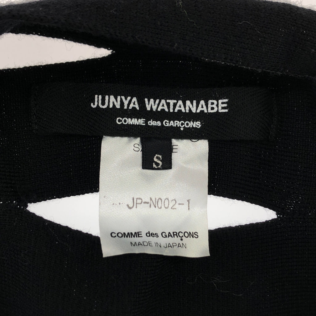 JUNYA WATANABE COMME des GARCONS / 준야와타나베 | 컷 워크 롱 슬리브 니트 | S | 블랙 | 여성