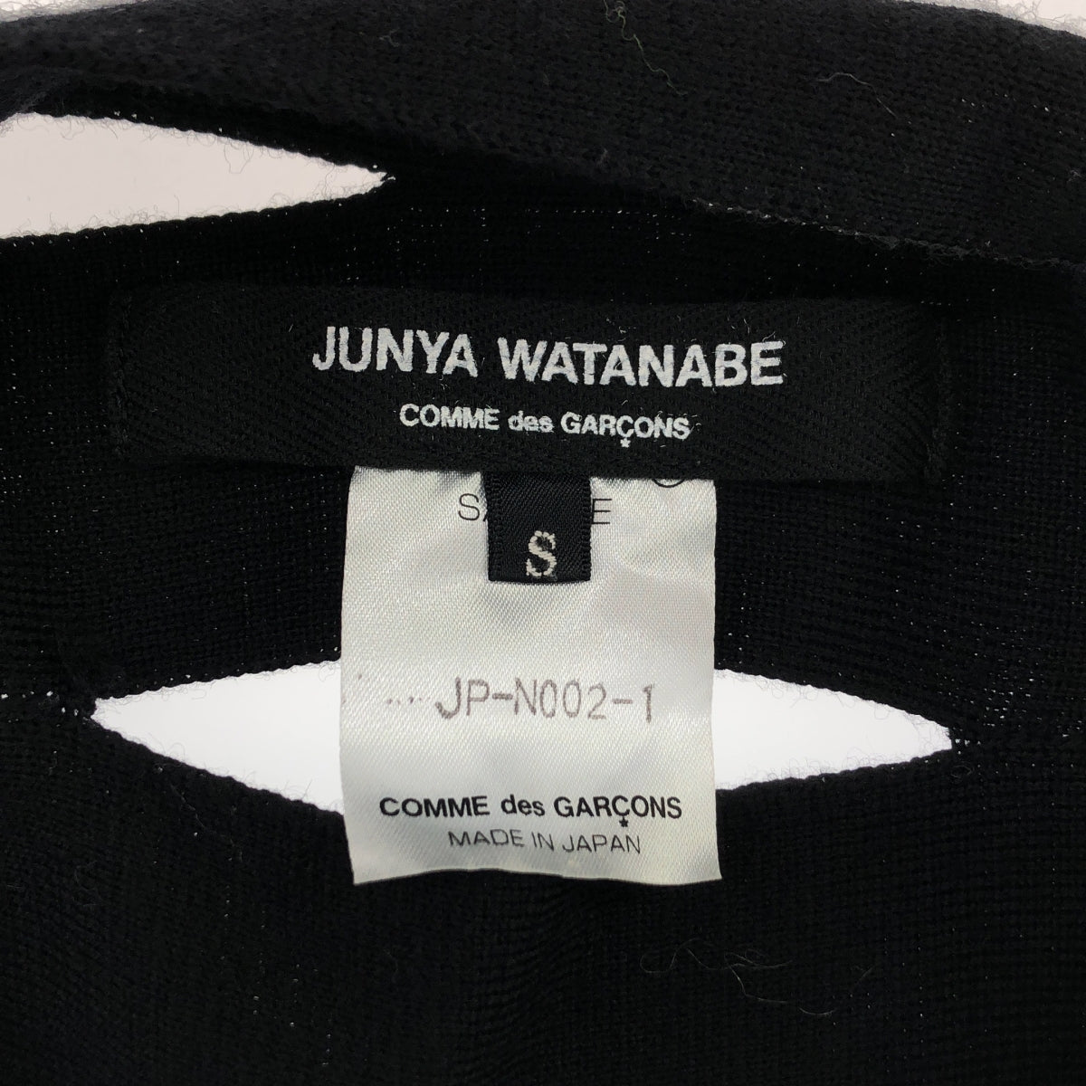 JUNYA WATANABE COMME des GARCONS / 준야와타나베 | 컷 워크 롱 슬리브 니트 | S | 블랙 | 여성