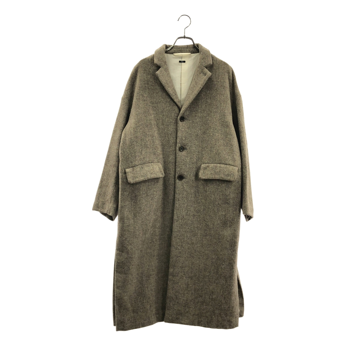 UNIVERSAL TISSU / 유니버설 티슈 | TISSU 울 헤링본 트위드 체스터 코트 | 1 | 여성