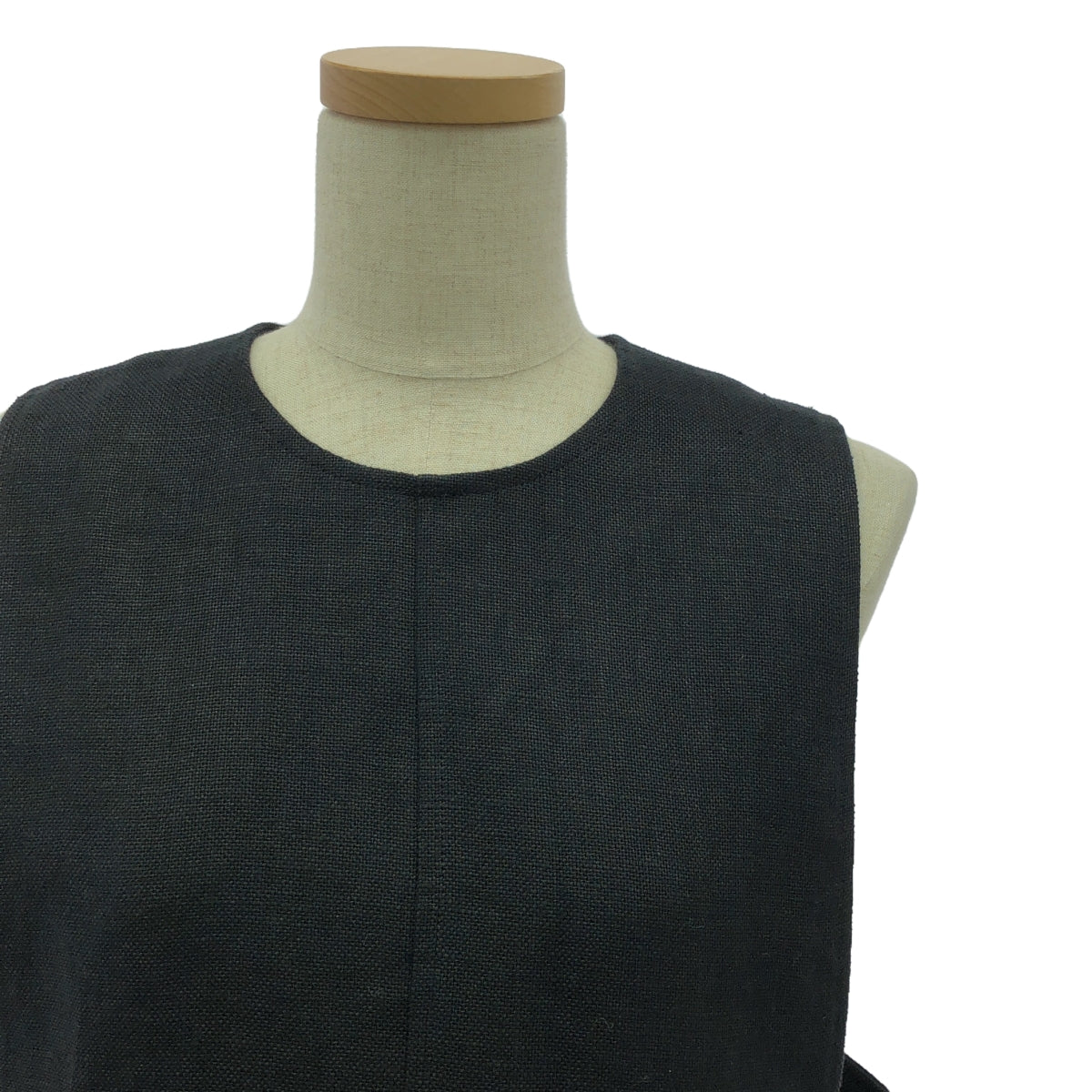 HYKE | 2023SS | Linen long vest | 2 | Black | Women's