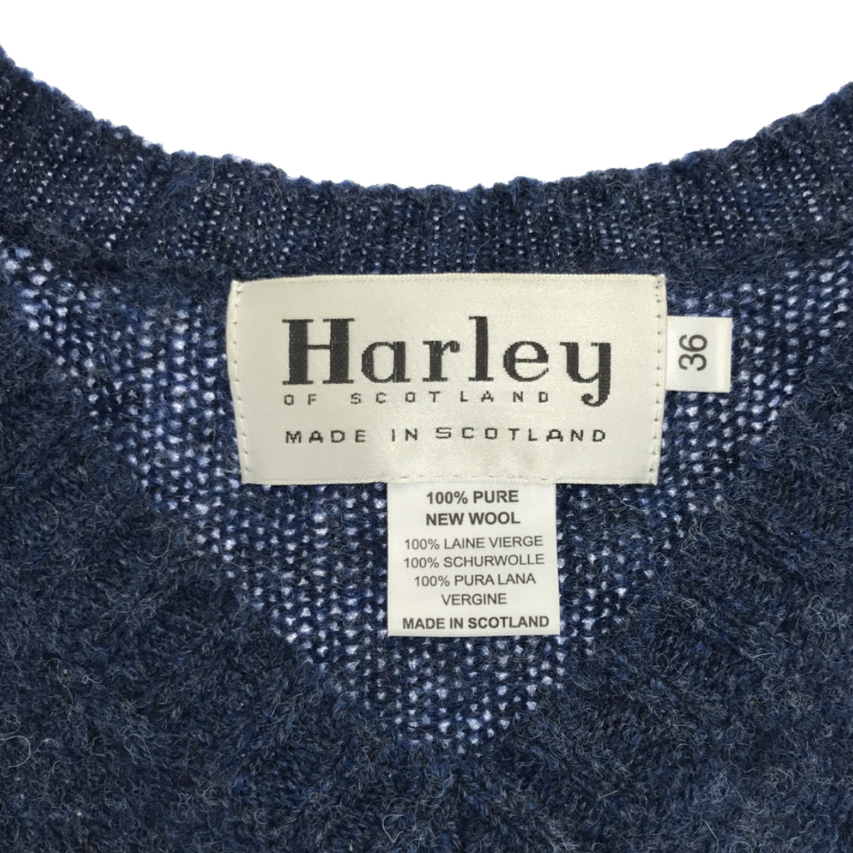 Harley Of Scotland | Wool knit sweater / Melange knit | Size 36 | Women's