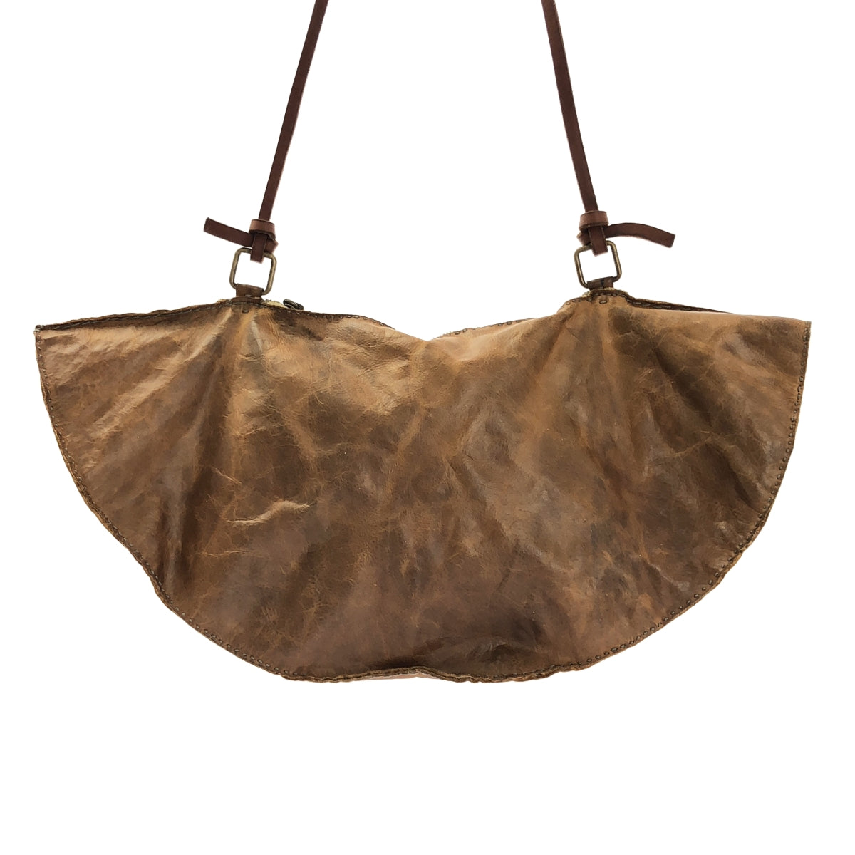 【美品】  ISABELLA STEFANELLI / イザベラステファネリ | ANDY  Leather bagレザー ショルダーバッグ | ブラウン | メンズ