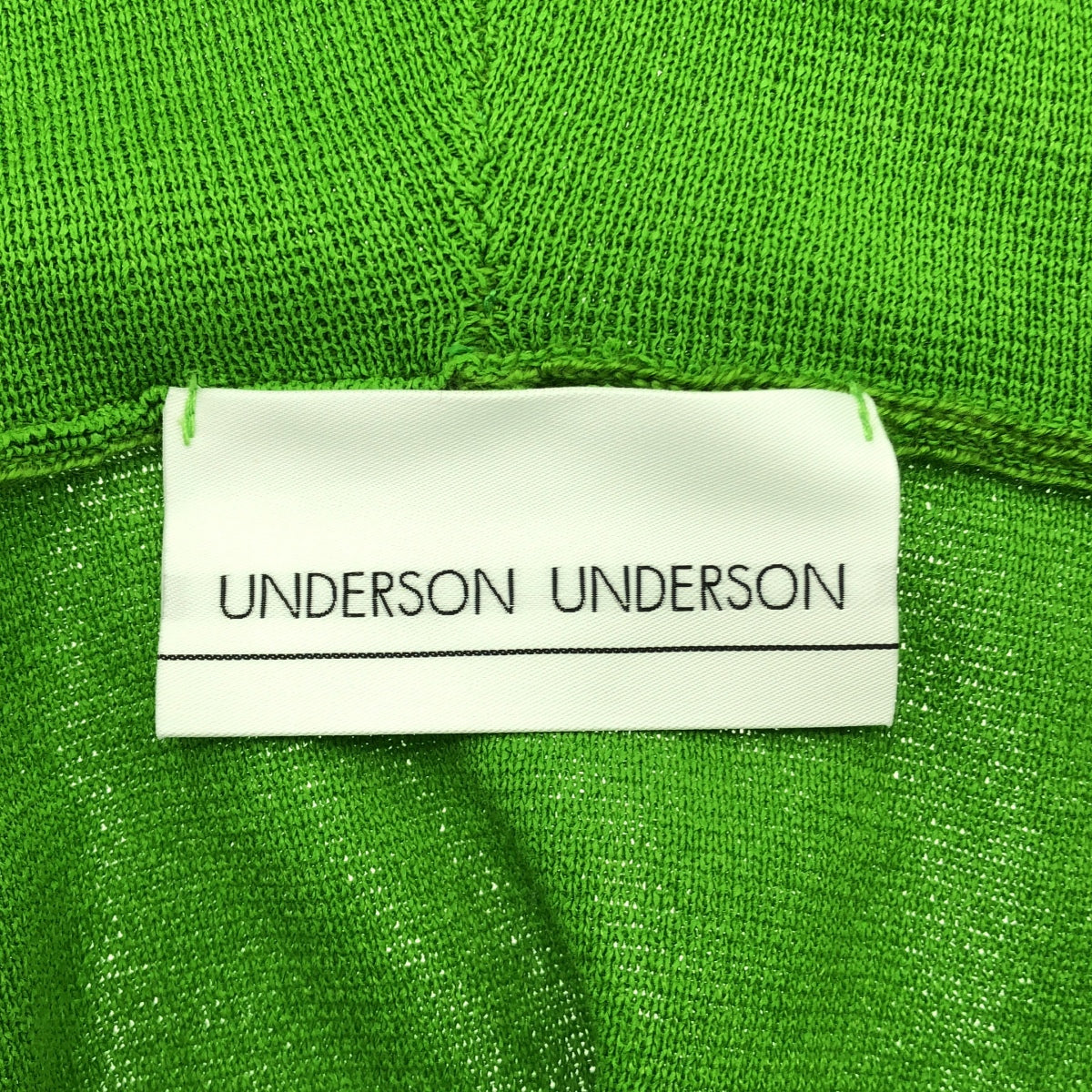 【新品】  UNDERSON UNDERSON / アンダーソン アンダーソン | WASHI FABRIC フーデッド パーカ | 1 | グリーン | レディース